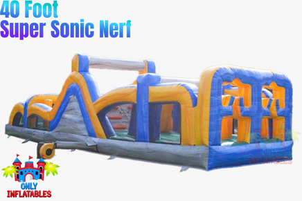 Super Sonic Nerf Inflatable Obstacle Course - Only Inflatables