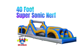 Super Sonic Nerf Inflatable Obstacle Course - Only Inflatables