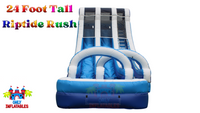 Riptide Rush Inflatable Double Lane Water Slide With Large Pool - Only Inflatables