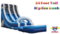Riptide Rush Inflatable Double Lane Water Slide With Large Pool - Only Inflatables