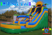 Sunny Day Commercial Grade Inflatable Water Slide With Pool - Only Inflatables