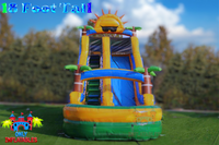 Sunny Day Commercial Grade Inflatable Water Slide With Pool - Only Inflatables