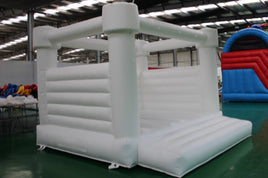 White Open Front Commercial Grade Inflatable Bounce House - Only Inflatables
